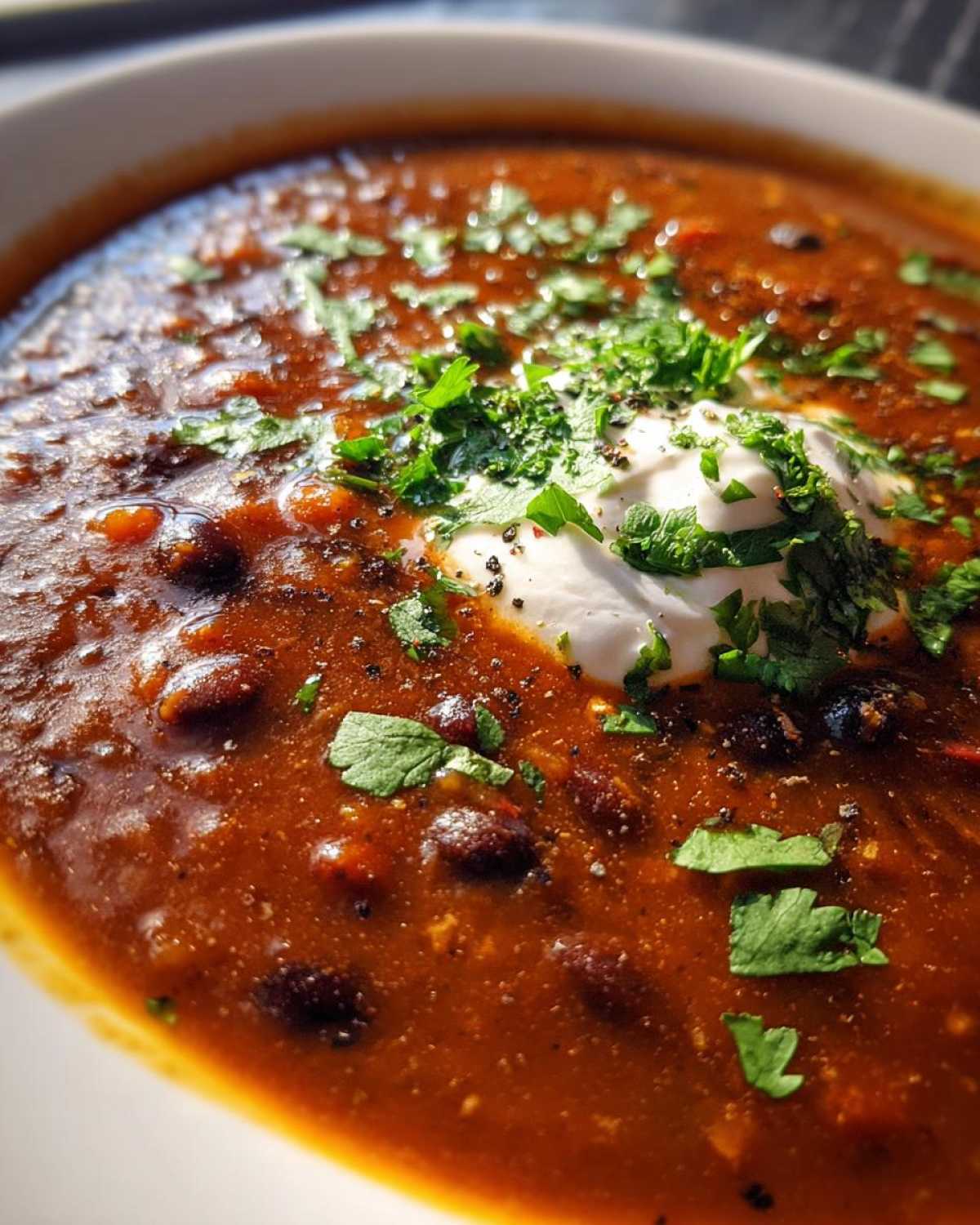 Spicy Black Bean Soup - detail 4