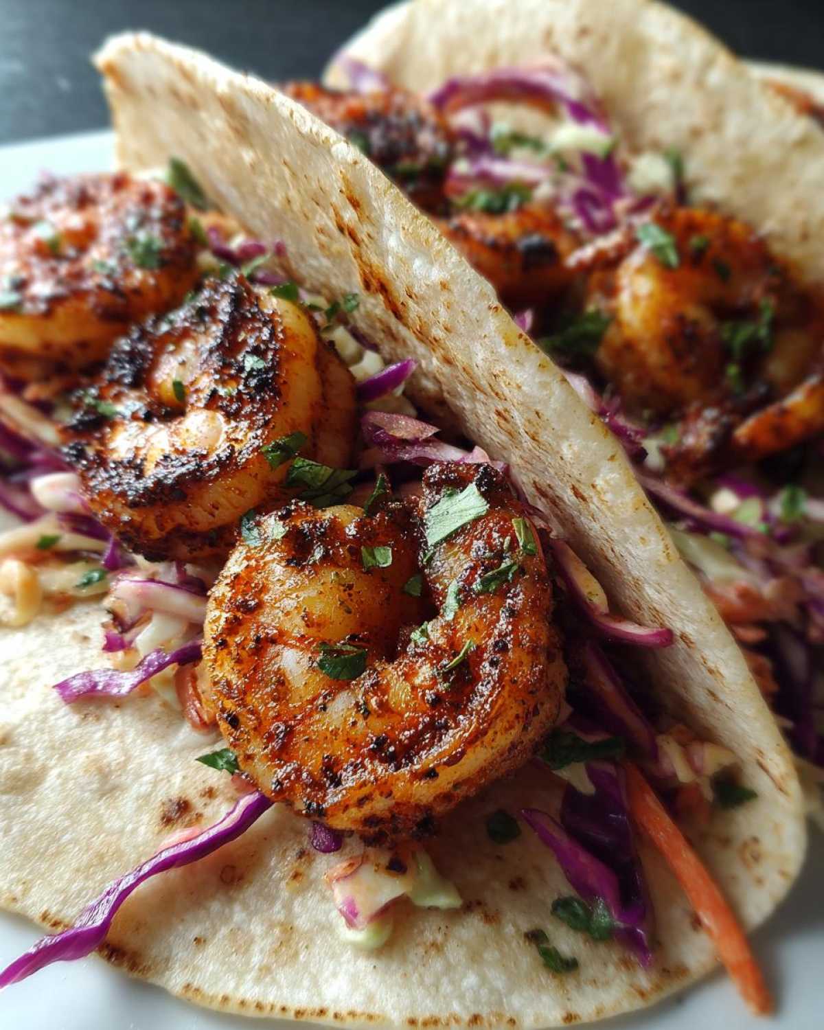 Spicy Shrimp Tacos with Slaw - detail 1