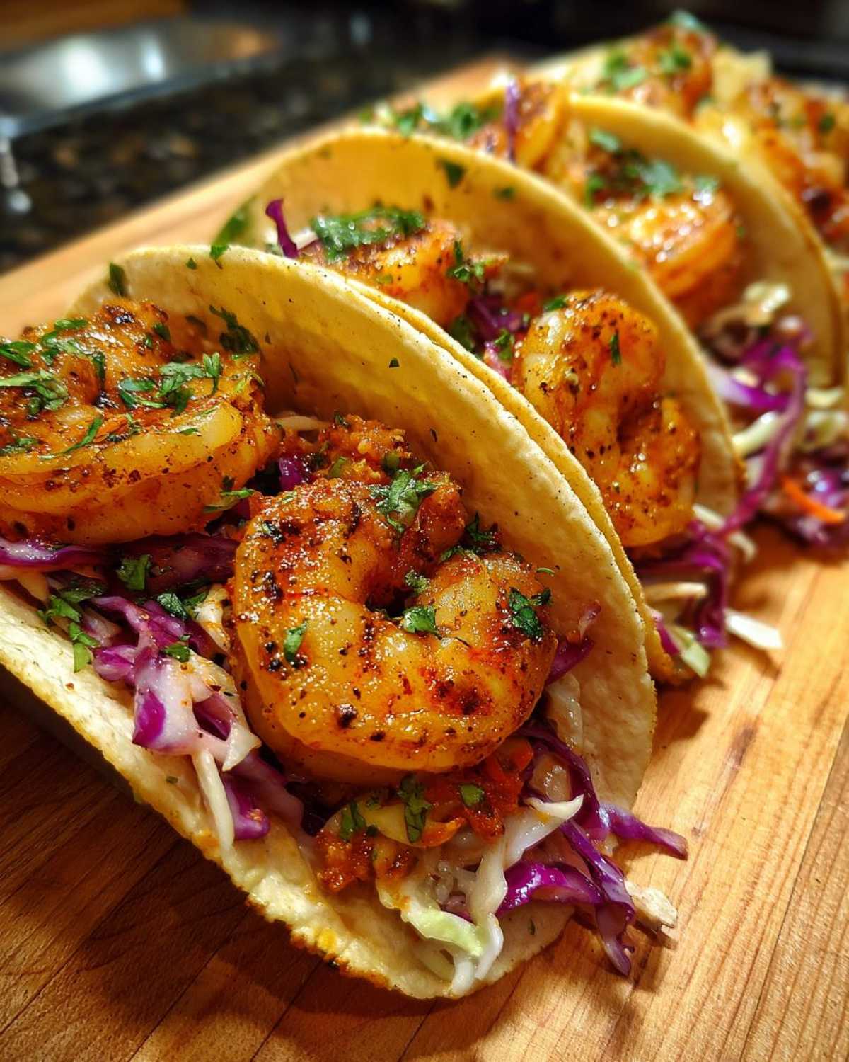 Spicy Shrimp Tacos with Slaw - detail 2