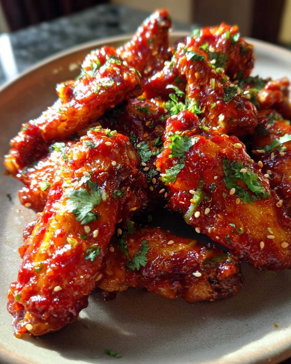 Spicy Sriracha-Honey Chicken Wings - detail 3