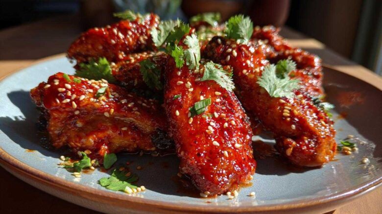 Spicy Sriracha-Honey Chicken Wings