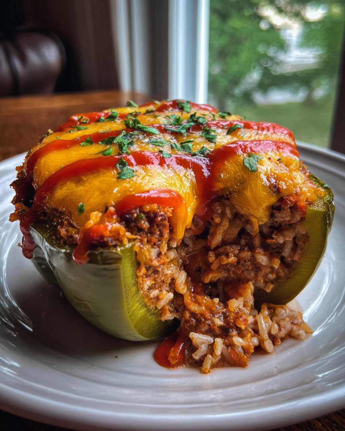 Stuffed Bell Peppers (Beef & Rice) - detail 2