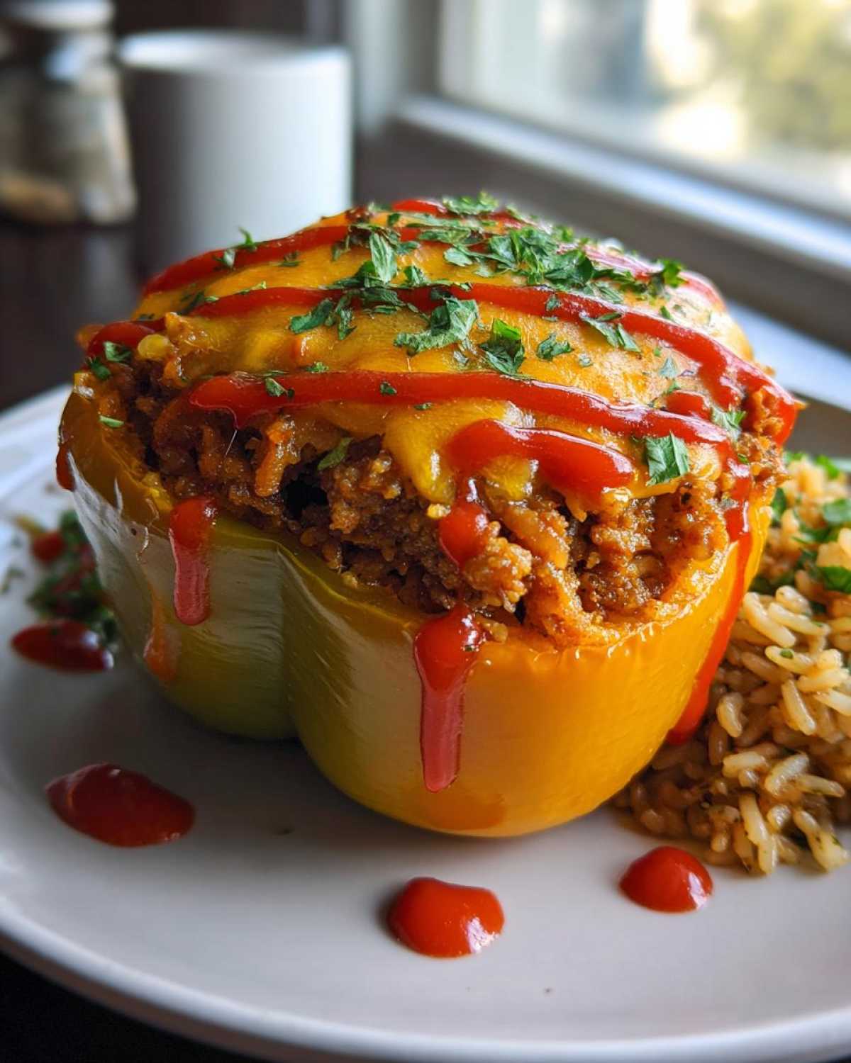 Stuffed Bell Peppers (Beef & Rice) - detail 3