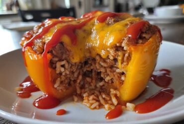 Stuffed Bell Peppers (Beef & Rice)