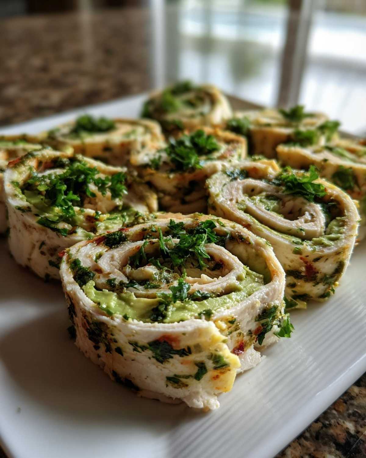Turkey Avocado Pinwheels - detail 1