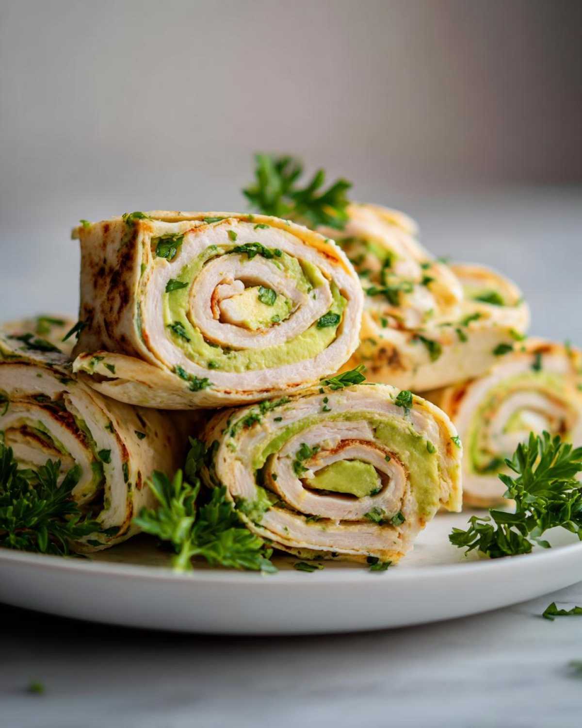 Turkey Avocado Pinwheels - detail 3
