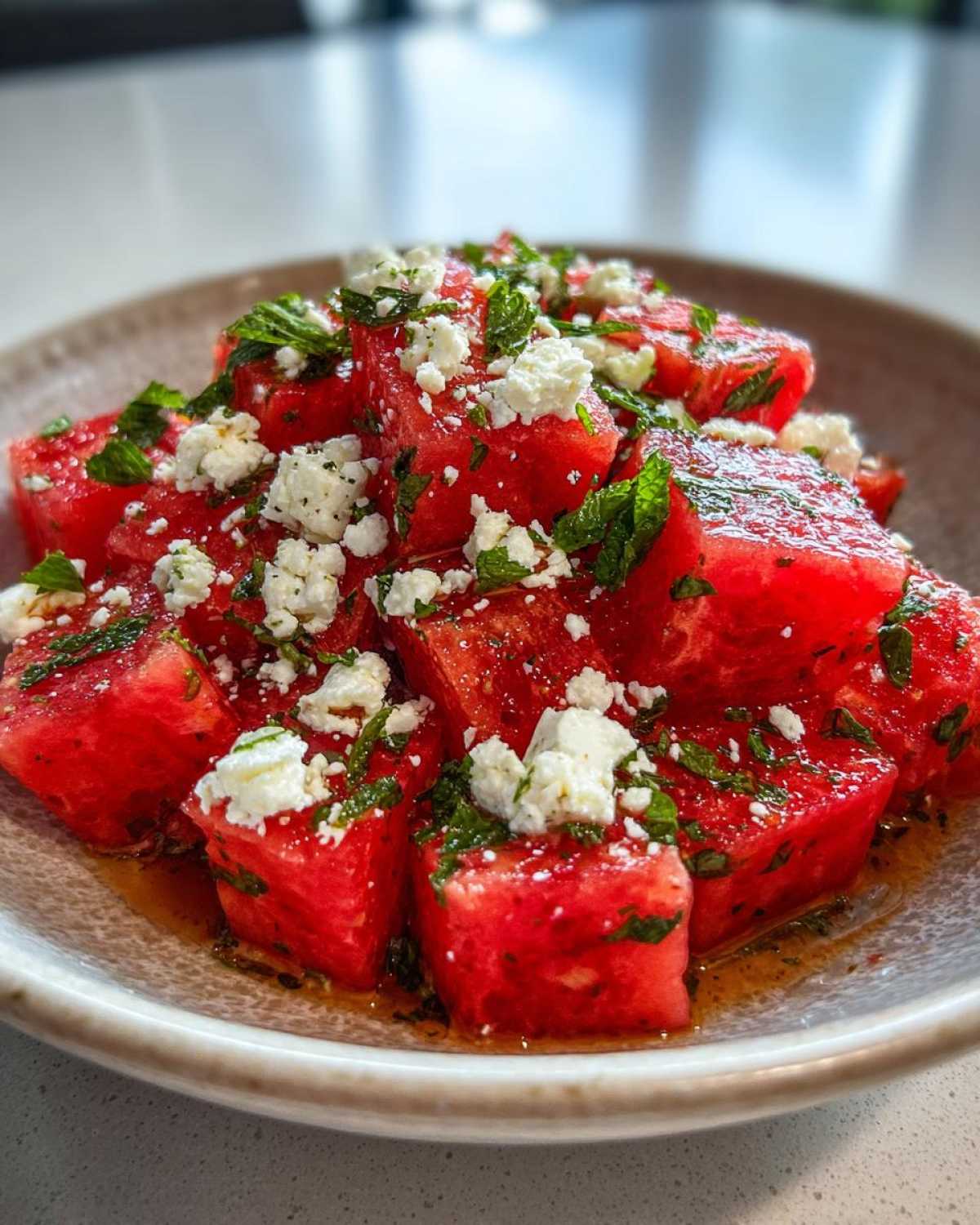 Watermelon Feta Mint Salad - detail 2