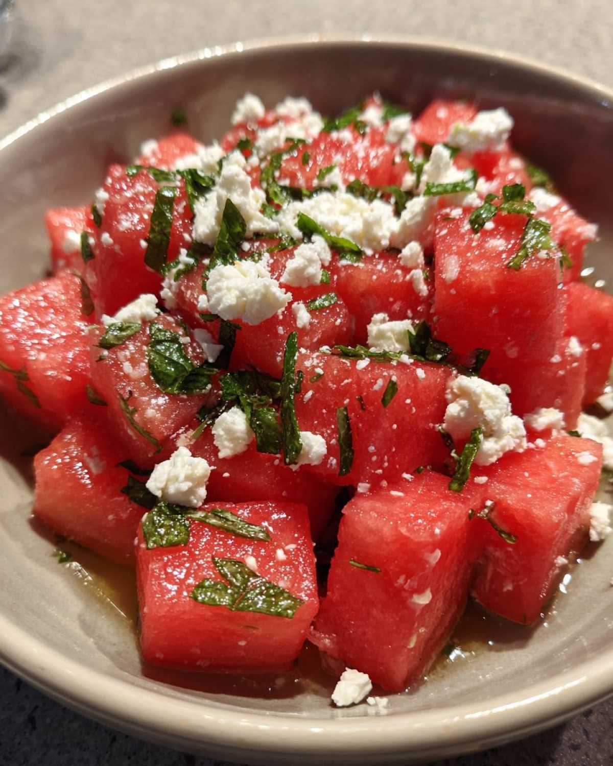 Watermelon Feta Mint Salad - detail 3