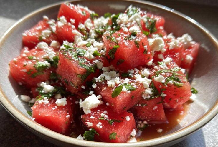 Watermelon Feta Mint Salad